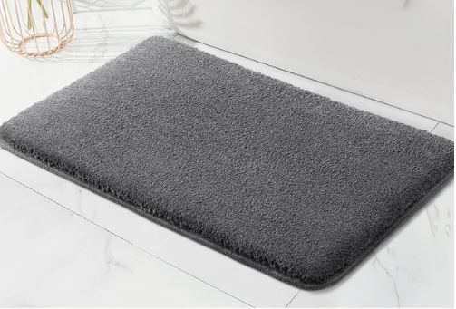 Anti-Skid Shaggy Mat/Rugs Bathroom/Door mat, indoor/outdoor grey