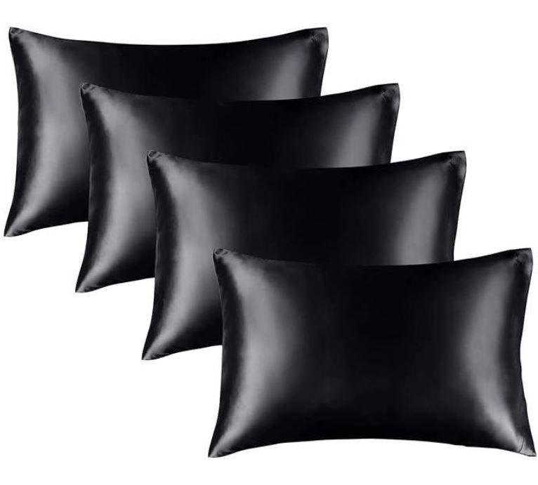 Pack of 4 Super Soft Satin Pillowcases 19x28 Inches