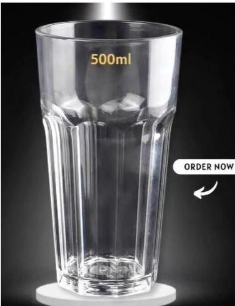 Set of 6 Unbreakable Juice/Water Tumblers/Glasses