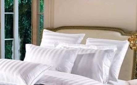 2PCS Pure white Stripped pillow Covers/Cases