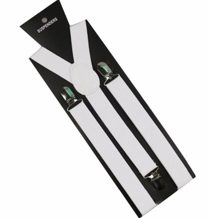 1PC Solid color Suspenders for Adults for Men And Women Universal Elastic Suspenders Clip