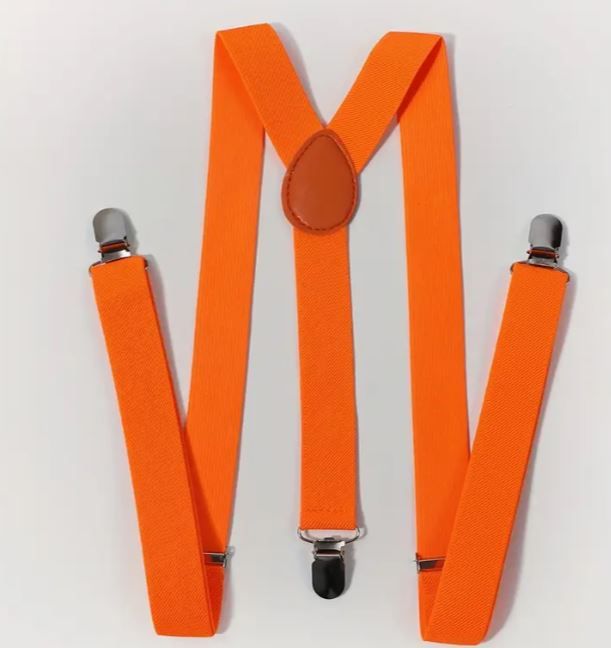 1PC Solid color Suspenders for Adults for Men And Women Universal Elastic Suspenders Clip