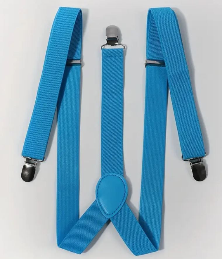 1PC Solid color Suspenders for Adults for Men And Women Universal Elastic Suspenders Clip