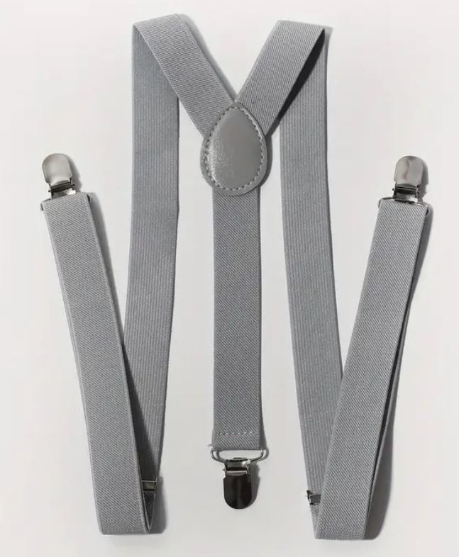 1PC Solid color Suspenders for Adults for Men And Women Universal Elastic Suspenders Clip