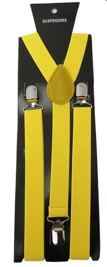 1PC Solid color Suspenders for Adults for Men And Women Universal Elastic Suspenders Clip