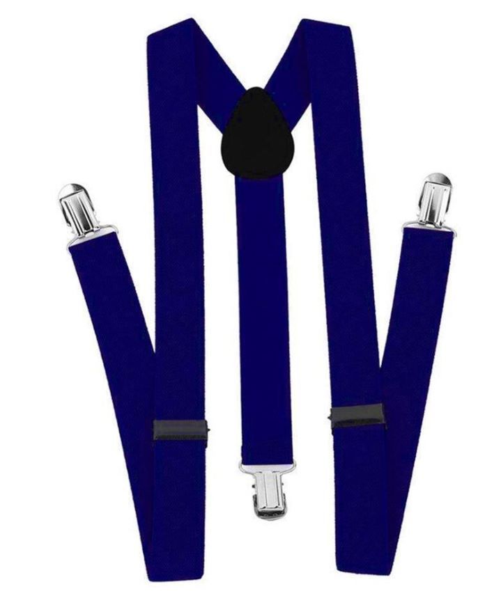1PC Solid color Suspenders for Adults for Men And Women Universal Elastic Suspenders Clip