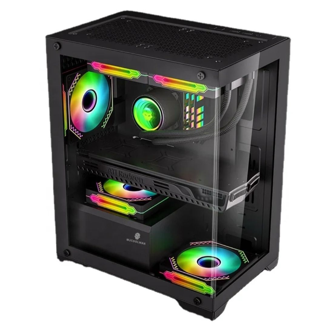 ATX Middle Tower Tempered Glass Computer case RGB Gaming PC case Compatible with 240mm Liquid Cooler