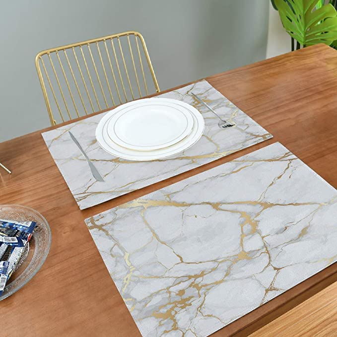 Double sided Marble profile table mats