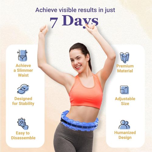 New Hulla Hoop for Adults Weight Loss, Circle Weighted Hula Hoops 2 in 1 Abdomen Fitness Hula Hoops, 24 Detachable Knots Hula Hoops with Automatic Rotation