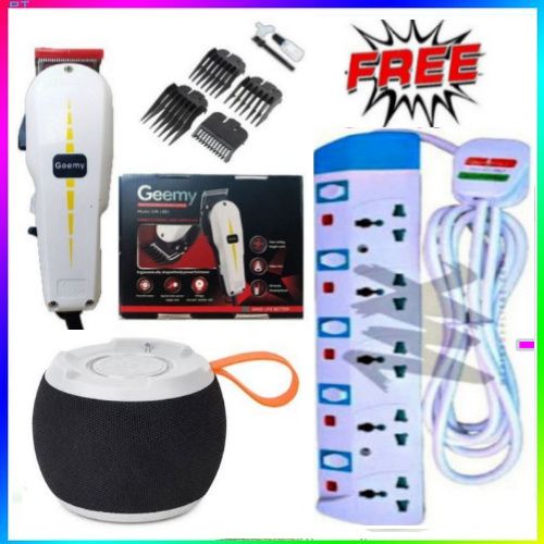 SPECIAL OFFERS.Geemy Professional Hair/Shaving Trimmer Original Machine - Kinyozi + Free 5 Way Extension & C15 Speaker