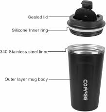 VACUUM FLASK. ✅ Stainless steel coffee tumbler thermos cup with intelligent temperature display ✅ Portable travel mug ✅ Capacity 510 Mls