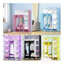12 Grids 3 Columns Plastic Clothes Wardrobe Storage Shelf With Shoes Storage Box for Books Clothes Toys Sundries Space Saving Household Organizer AND FREE LAUNDRY BASKET