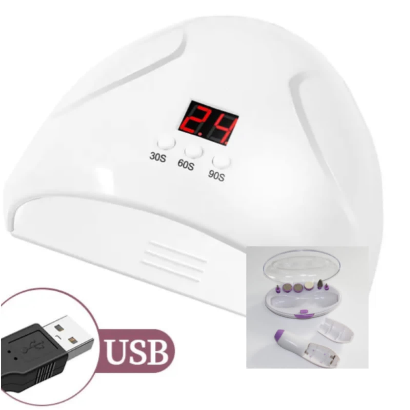 ✅2 in 1 led nail dryer and Electric nail kit, UV LED Nail Light Portable Nail Lamp Professional Fast Curing nail Dryer with 3 timers for Acrylic nails Gel polish drying Auto Sensor Travel Home School