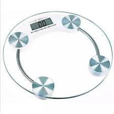 Digital Glass Weight Machine for body weight Round Personal weighing scale for home use Bathroom Weighing Machine (Transparent)