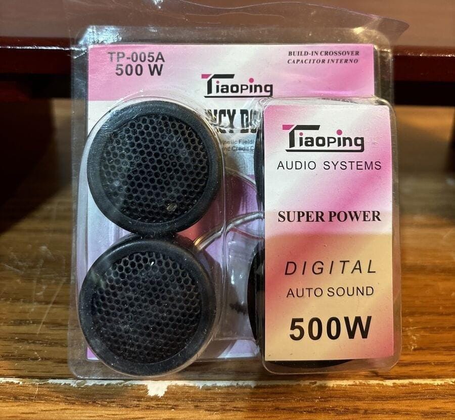 Tiaoping Car Dome Tweeter Speaker 500W, With Built-In Crossover High Efficiency Audio Systems TP-005A