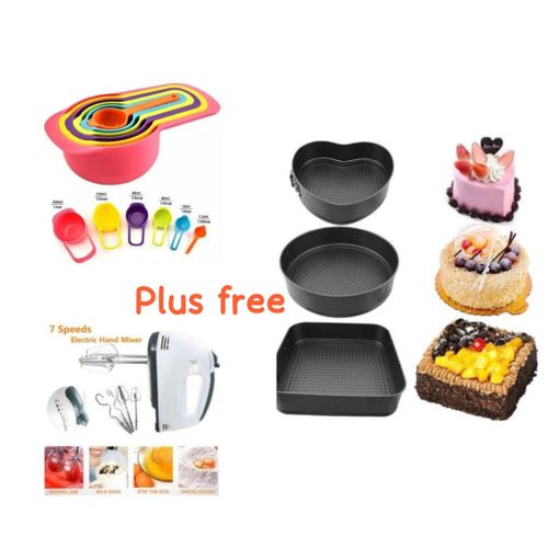 Electric Hand Mixer Whisk Egg Beater Cake Baking Mixer And Baking Cups And Tins