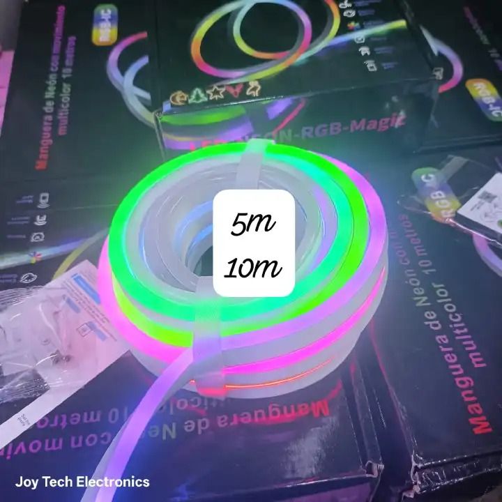 LED Neon RGB-Magic Smart Rope Light – 5M/10M Flexible Snake Light with App & Remote Control, Flexible Music Sync for home ,room, pool, Gaming Room Décor.