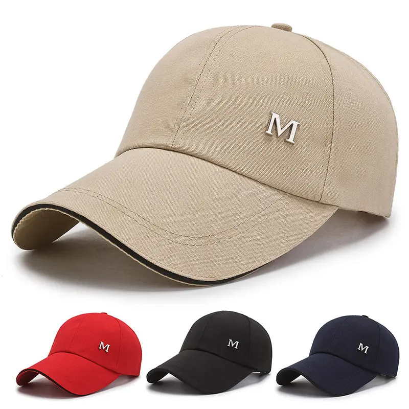 Man Baseball Cap Sunshade Suncap outdoor large brim caps men's canvas shade fishing cap