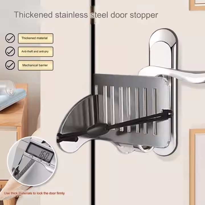 portable door lock household hotel buckle door anti opening device travel door stopper improved apartment security hotel door lock