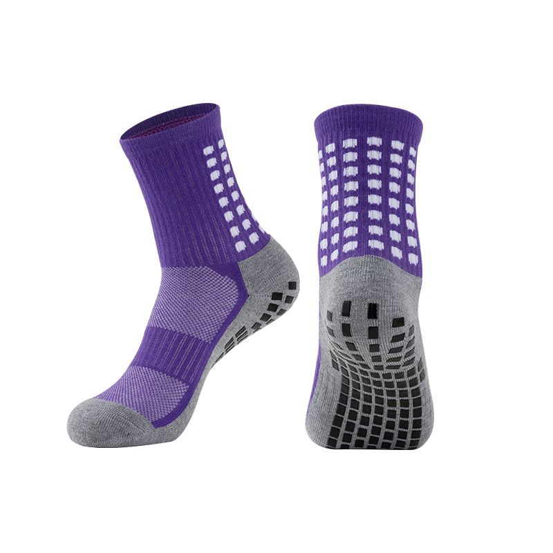 4 pairs of Breathable Towel Bottom Sweat-absorbent Anti-odor Elastic Non-slip Sports Socks football socks