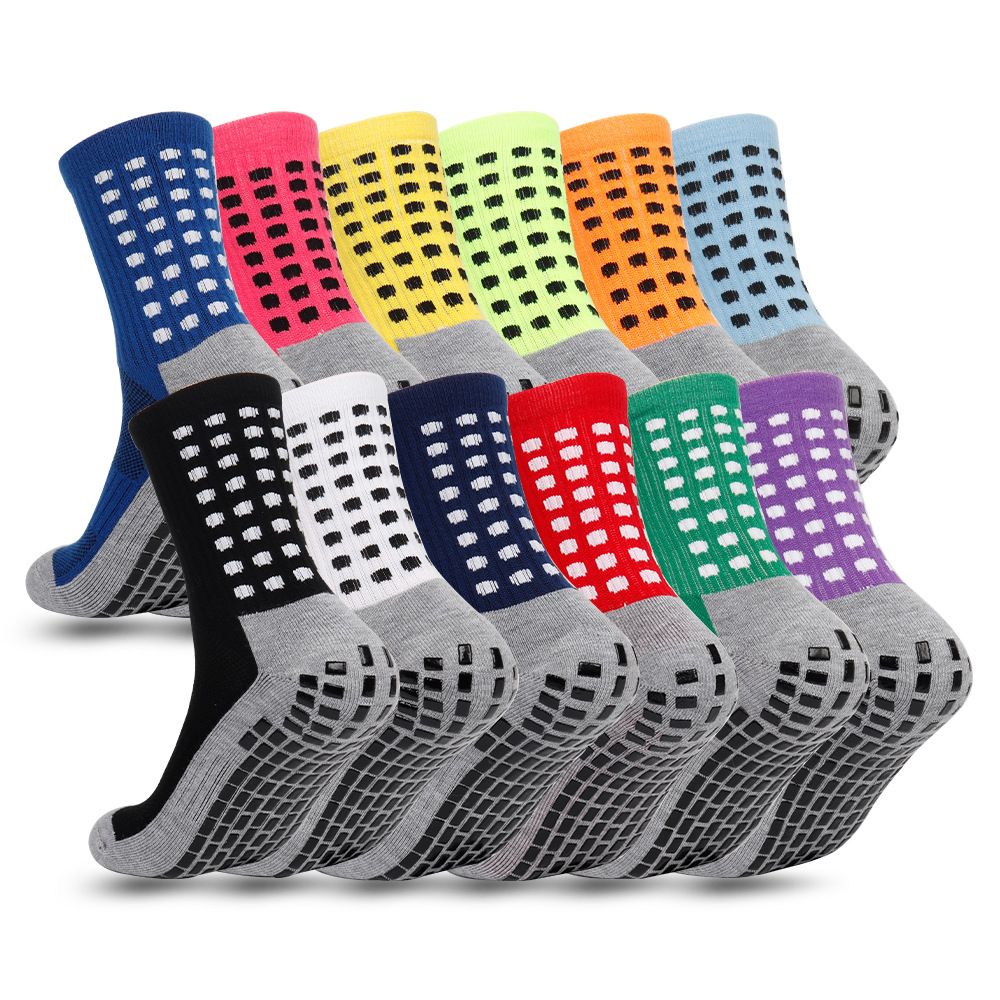 4 pairs of Breathable Towel Bottom Sweat-absorbent Anti-odor Elastic Non-slip Sports Socks football socks