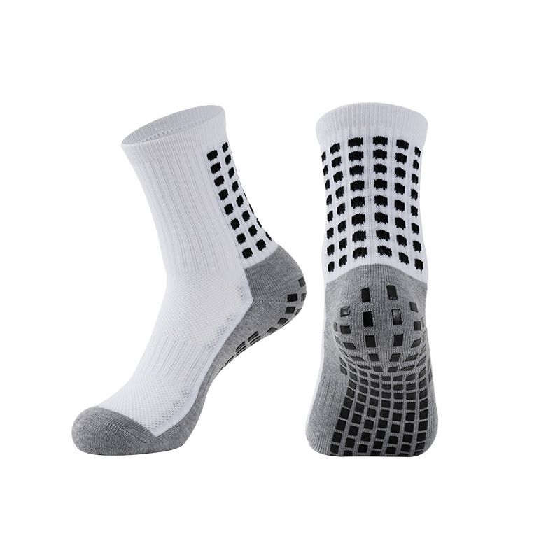 4 pairs of Breathable Towel Bottom Sweat-absorbent Anti-odor Elastic Non-slip Sports Socks football socks