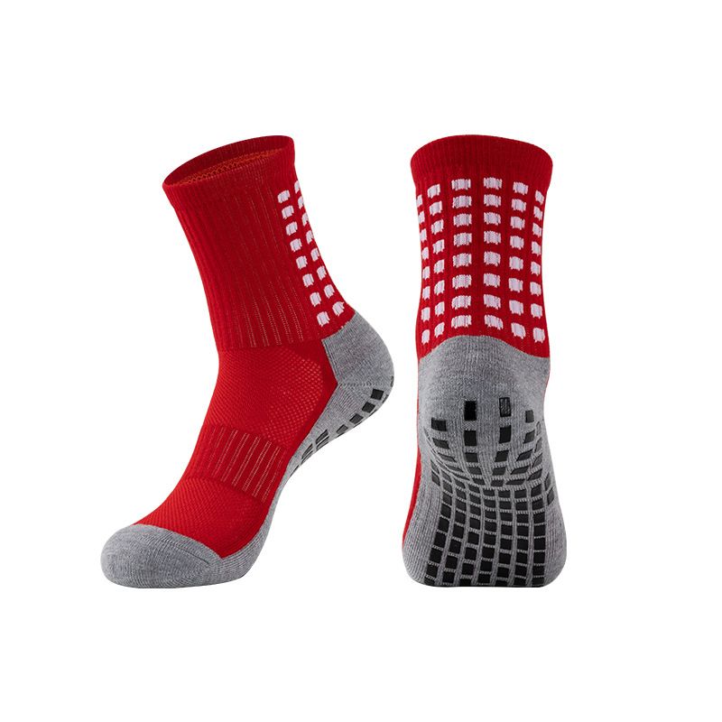 4 pairs of Breathable Towel Bottom Sweat-absorbent Anti-odor Elastic Non-slip Sports Socks football socks