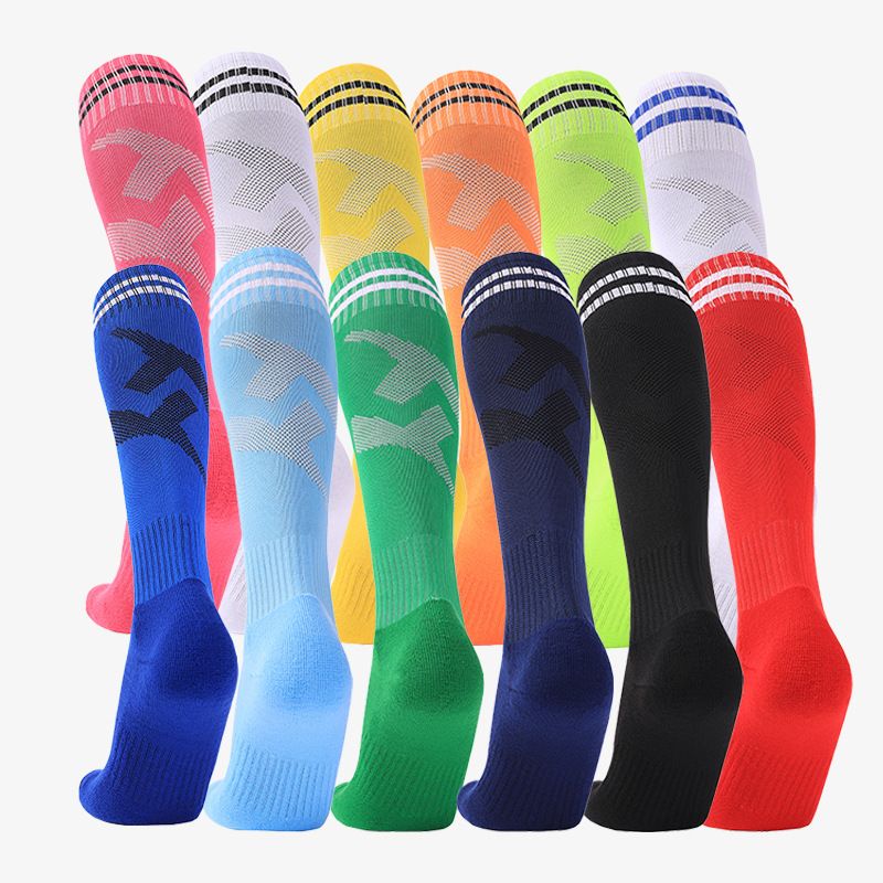 3 pairs Long Knee High Athletic Sports socks Anti Slip men sports football socks Knee Socks New Soccer Socks Compression Outdoor Sports Gym socks