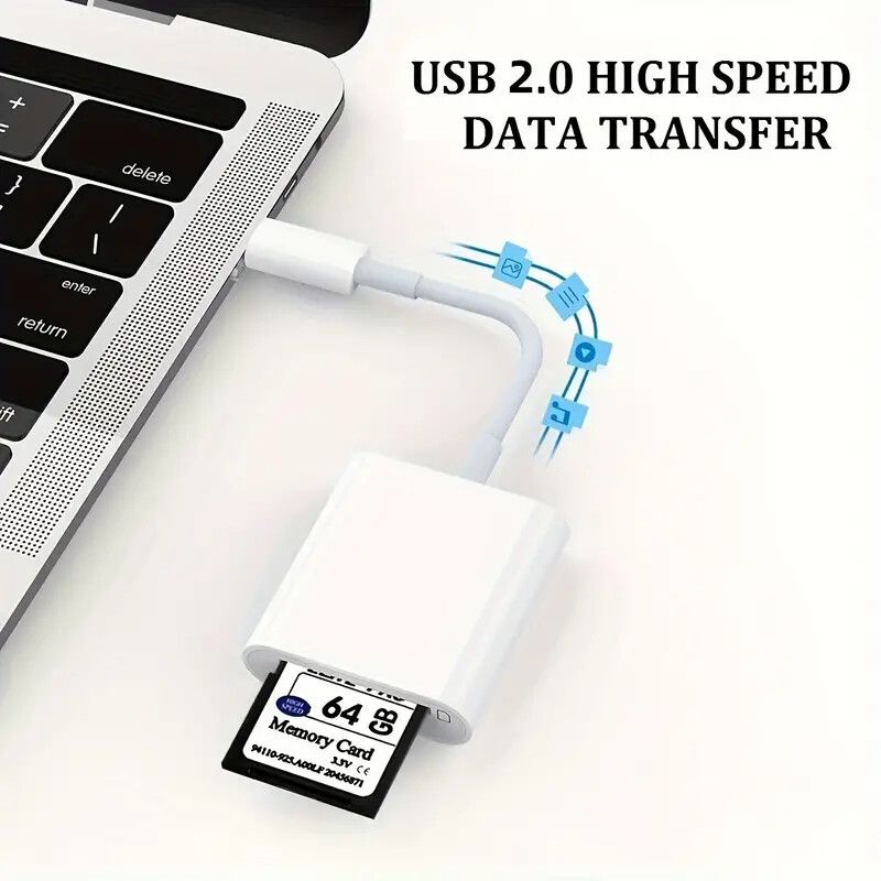 Type-C To SD Card Reader 2 In 1 Double Slot Type-C To SD/TF Card Camera Memory Card Reader Adapter For Android Phone/Tablet, Fast Transfer Photo Video