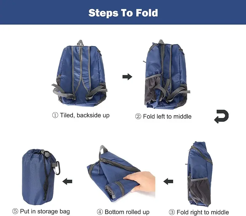 Ultra lightweight waterproof backpack bag packable foldable hiking backpack bag woman man day pack for travel capping outdoor bag