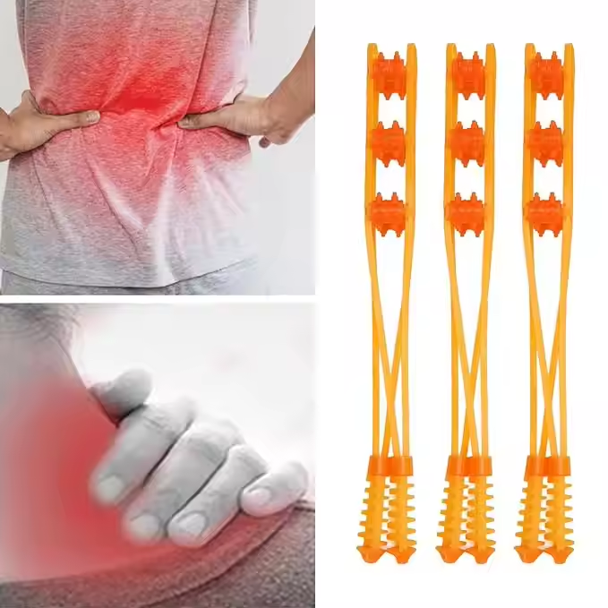 Easy Use Handheld Massager Back Manual Roller Massager Strip Dredge the Meridians Pull Neck Shoulder Back Massager