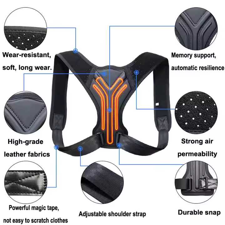 Adjustable and Breathable Shoulder Straightener Support Belt for Women and Men Elastic Bands Posture Improve Back Pain support posture corrector