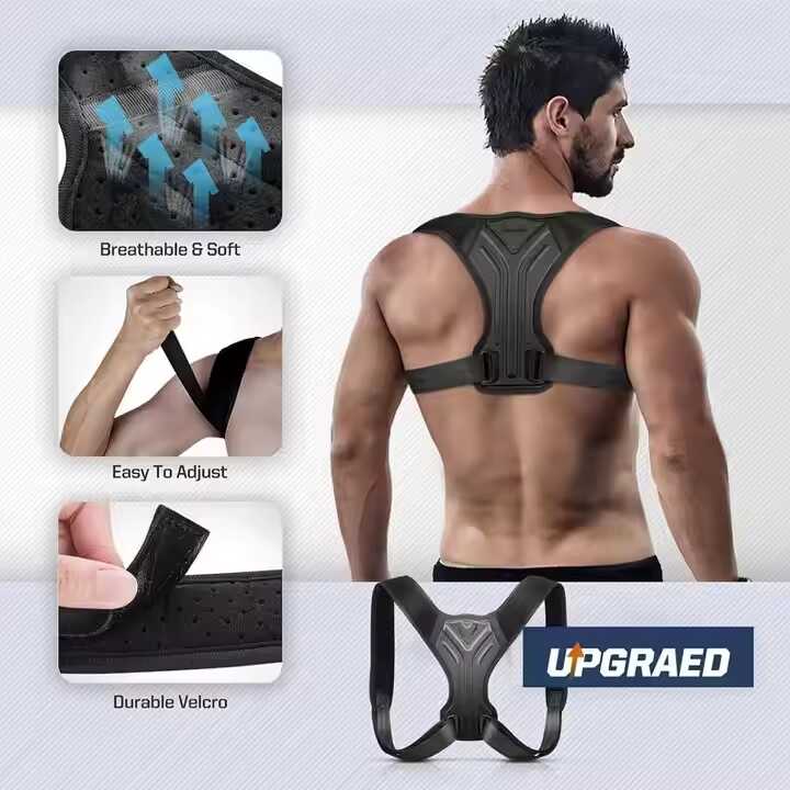 Adjustable and Breathable Shoulder Straightener Support Belt for Women and Men Elastic Bands Posture Improve Back Pain support posture corrector