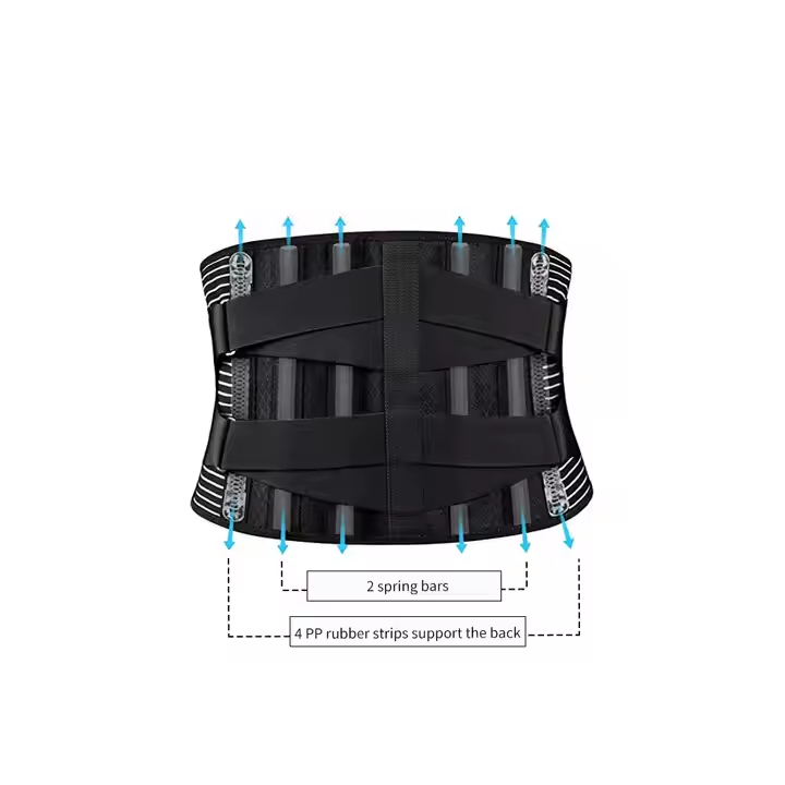 Lower Back Pain Relief with 6 Stays Breathable Waist Orthopedic Corset Spine Decompression Double Pull Back Lumbar Support Belt Back Braces Back Support Belt