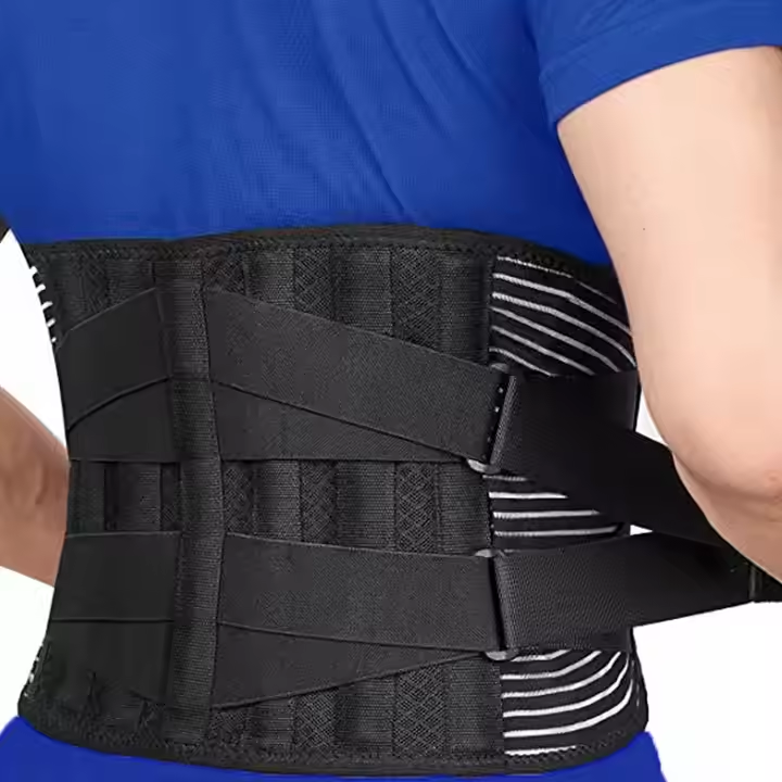 Lower Back Pain Relief with 6 Stays Breathable Waist Orthopedic Corset Spine Decompression Double Pull Back Lumbar Support Belt Back Braces Back Support Belt