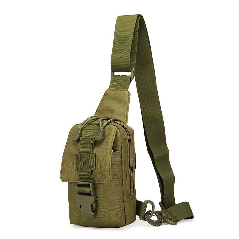 Molle Camouflage Sling Bag Day Pack Nylon Single Shoulder Chest Bag Pack Camping Hiking Backpack Climbing Bag