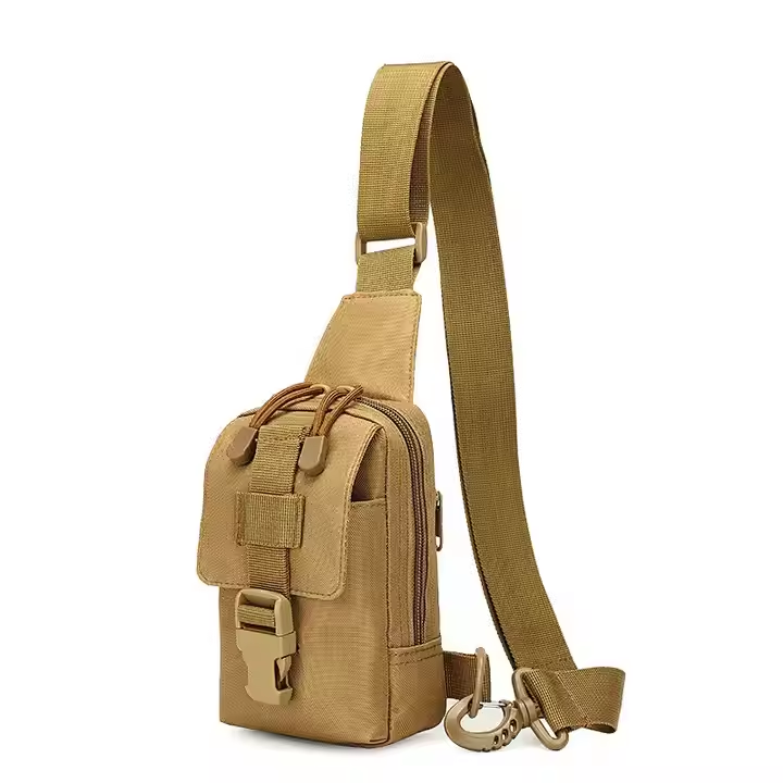 Molle Camouflage Sling Bag Day Pack Nylon Single Shoulder Chest Bag Pack Camping Hiking Backpack Climbing Bag