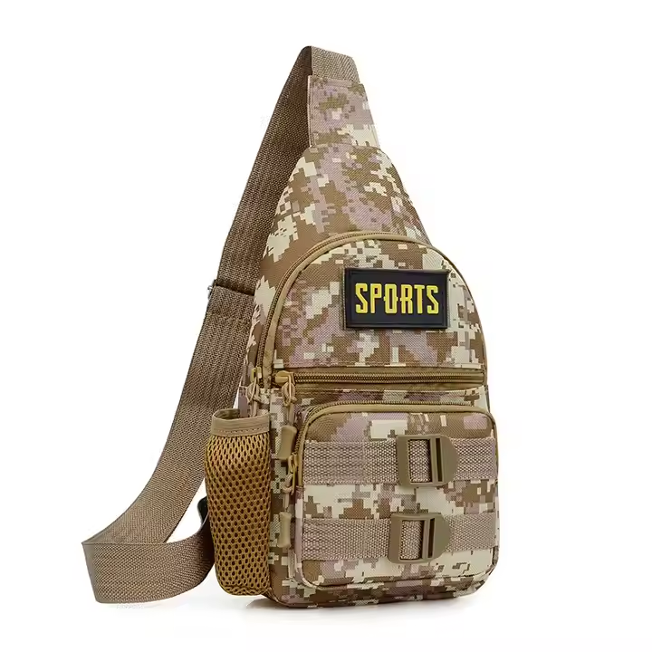Leisure Oxford Waterproof Tactical Sling Bag Water Bottle Holder Outdoor Cool Chest Bag