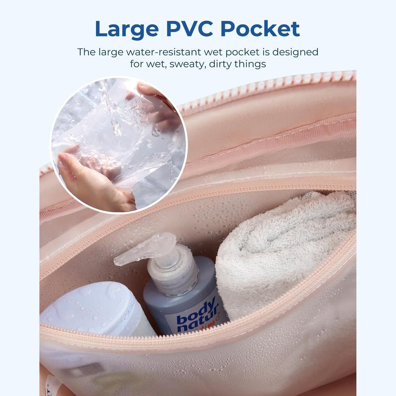 Travel Duffel Bag, Gym Bag for Women with Wet Pocket, Carry on Weekender Bags for Women, Water Resistant Workout Bag Sports Gym