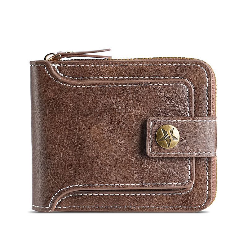 Vintage Business Wallet Man Short Purse Money Clip Credit Card Wallet Men