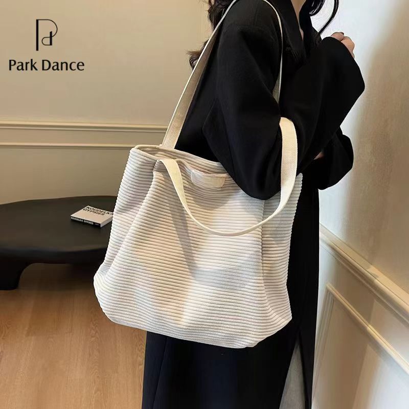 Women's Stylish Casual Commuting Tote Bag Popular Corduroy Large-Capacity Premium Shoulder Bag