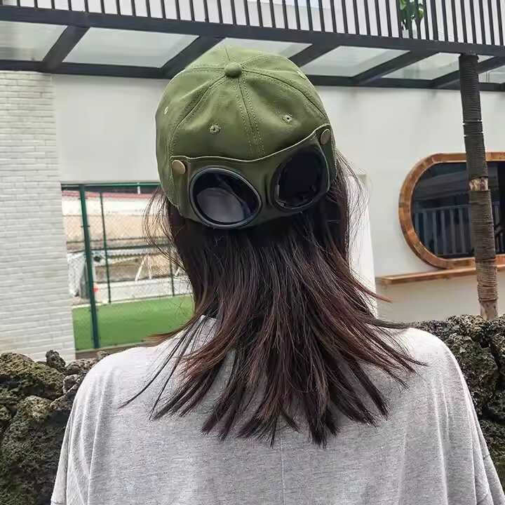 Pilot Hat Hip Hop Cool Reverse Wearing Glasses Cap Street Personality fashion Sunglasses Baseball Cap