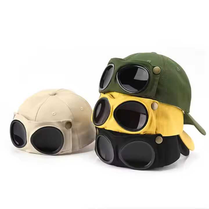 Pilot Hat Hip Hop Cool Reverse Wearing Glasses Cap Street Personality fashion Sunglasses Baseball Cap