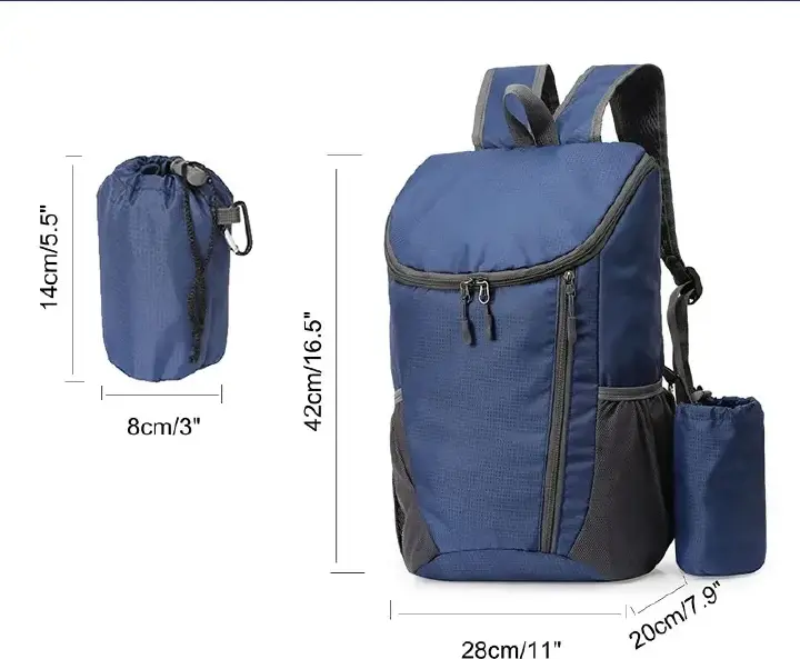 Ultra lightweight waterproof backpack bag packable foldable hiking backpack bag woman man day pack for travel capping outdoor bag