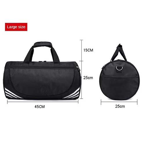 Heavy Duty Large Fitness Travel Duffle Bag Waterproof Black Mens Sports Gym Duffel Bag with Shoes Compartment Outdoor Duffle Gym Bag Travelling Bag for Men
