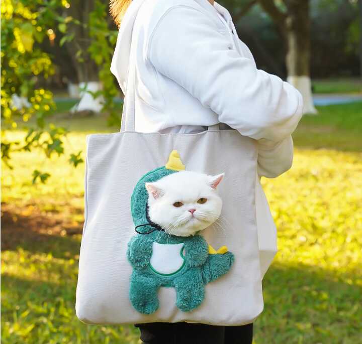 Fashionable Pet Outdoor Bag Cute Pet Carrier Bag with Lovely Patterns Practical Cat Dog Travel Pockets for Small Animals Outing