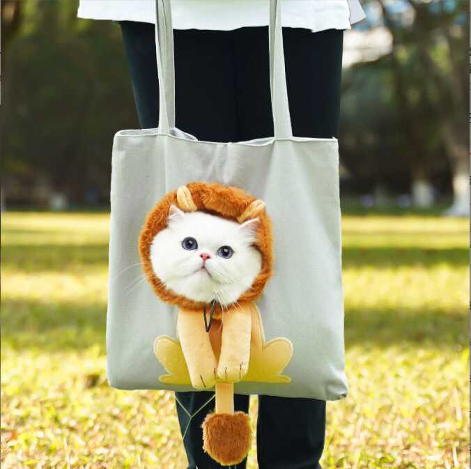 Fashionable Pet Outdoor Bag Cute Pet Carrier Bag with Lovely Patterns Practical Cat Dog Travel Pockets for Small Animals Outing