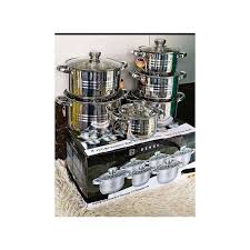 12 pieces Edenberg stainless steel cookware set Elegance Sufuria Cooking Pot