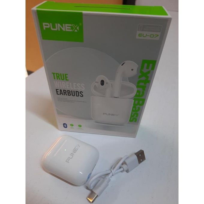 Punex Wireless Earbuds. Blue tooth EU 07 with Extra Bass