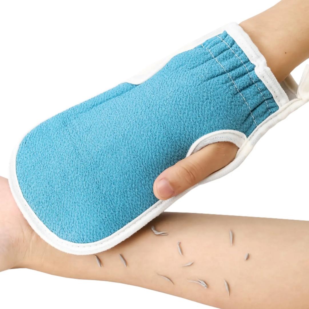 3pcs Exfoliating Bath Set, Exfoliating Gloves, Bath Flower, Back Scrubber, Bath Shower Loofah Sponge, Bathroom Accessories